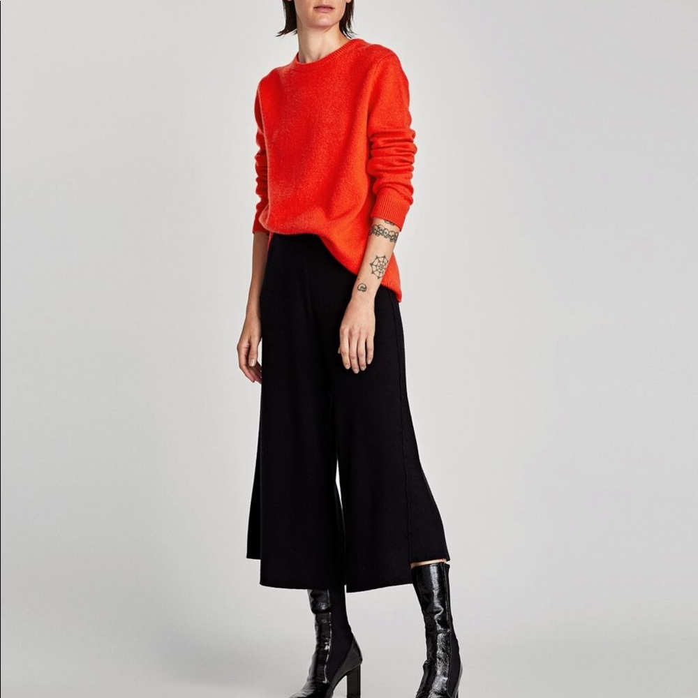 ZARA Culottes With Asymmetric Hem